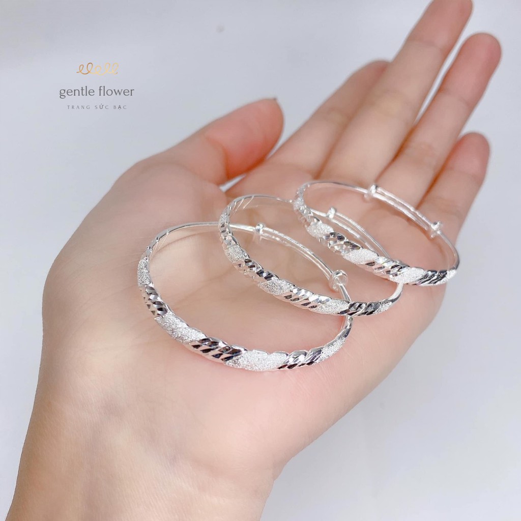 Lắc Chân Bạc Cho Bé Trai Bé Gái Khắc Tên Ngày Tháng Năm Sinh Và SĐT Bố Mẹ Bạc 99( bạc ta ) Gentle Flower | BigBuy360 - bigbuy360.vn