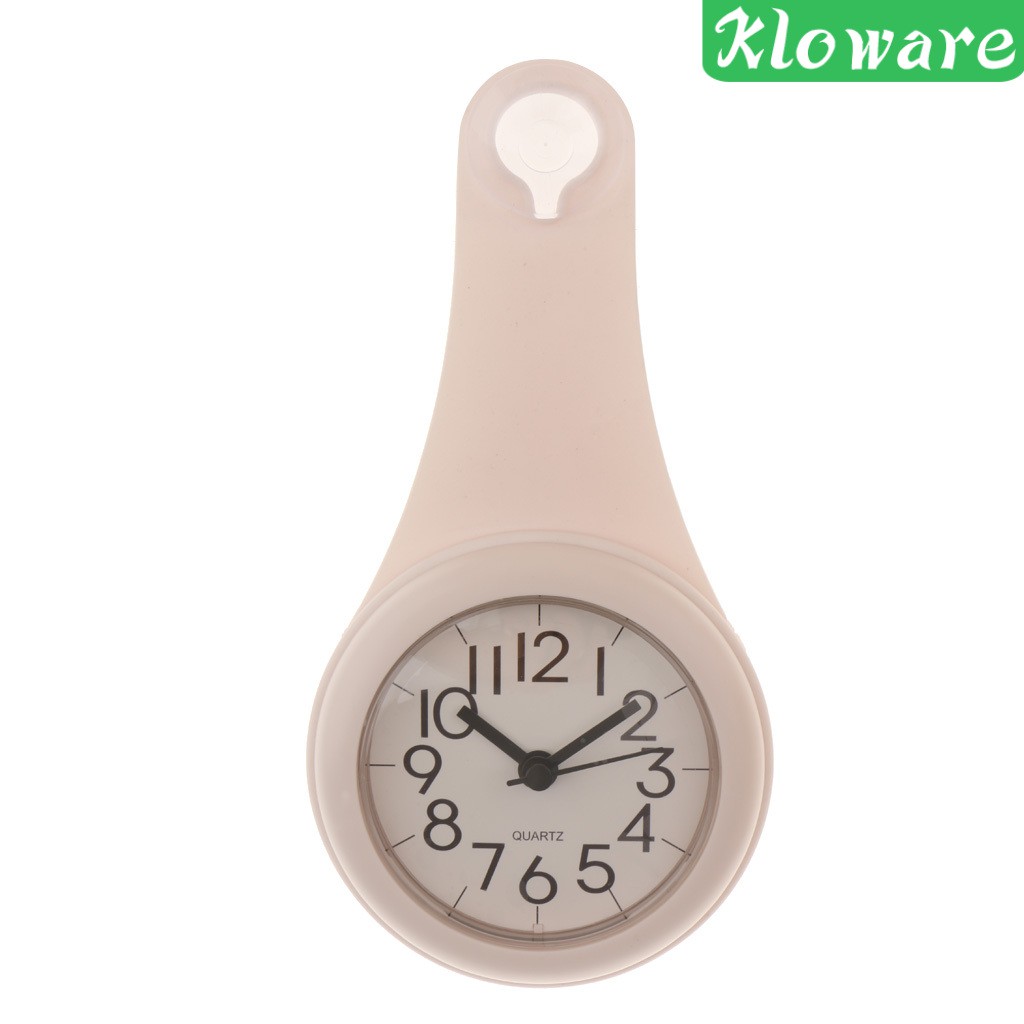 Đồng Hồ Treo Tường Màu Đen Chống Thấm Nước Không Cần Khoan Lỗ Dành Cho Phòng Tắm