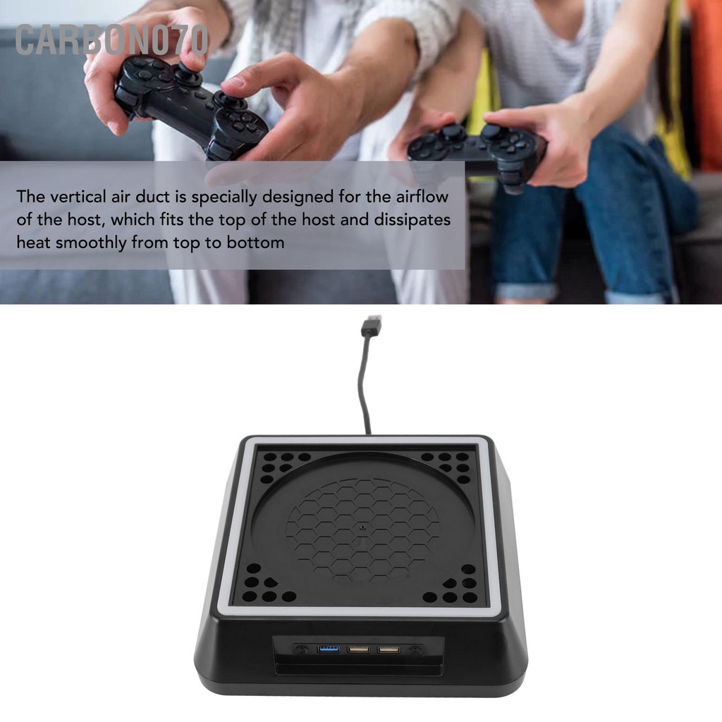 Quạt Làm Mát 2.4A 5V 3 Tốc Độ Gió Với Thanh Đèn Cho Xbox X Đen
