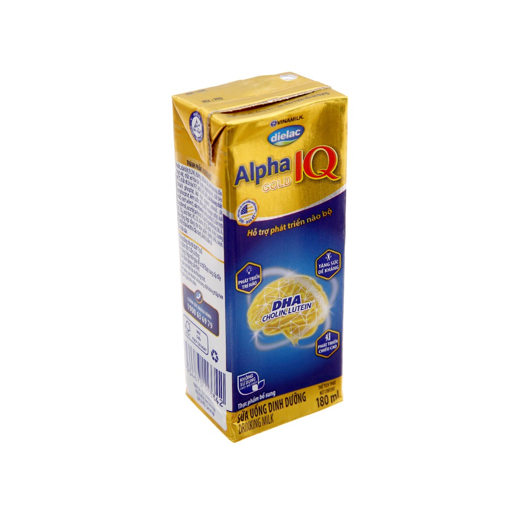 COMBO 4 Lốc sữa Dielac Alpha Gold 180ml