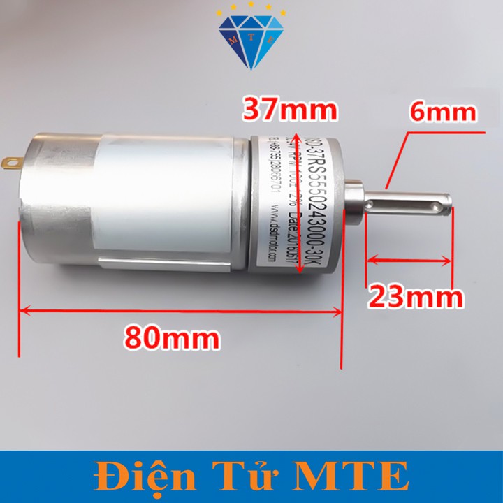 Động cơ giảm tốc 555 DC12V - 80vòng/phút