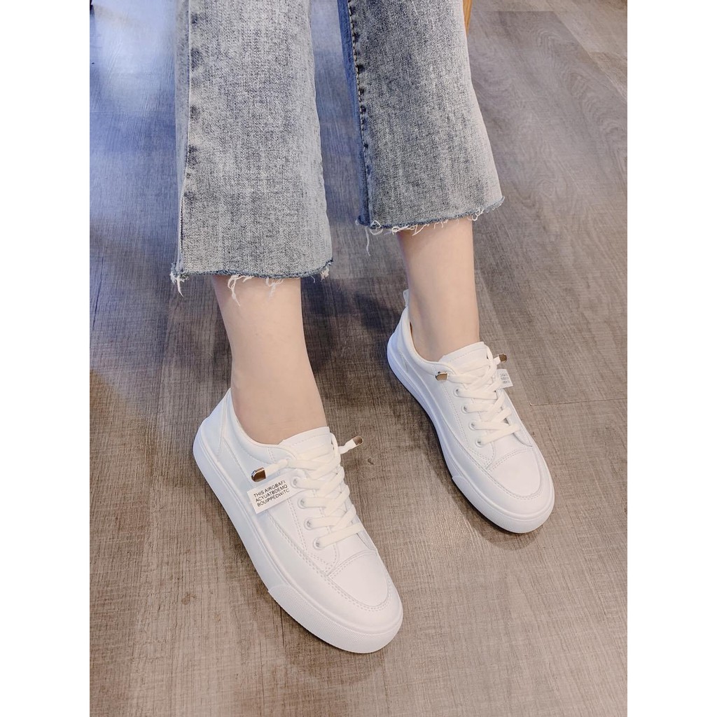 Giày thể thao nữ MS 8801 dáng học sinh đế dẻo dây rút hàng hot trend