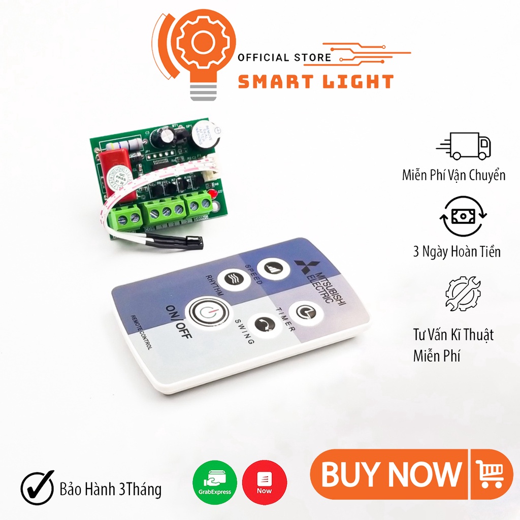 Mạch Quạt Từ Xa FAN01🍀Bo Quạt Đa Năng Hồng Ngoại (Thay Thế QT311)