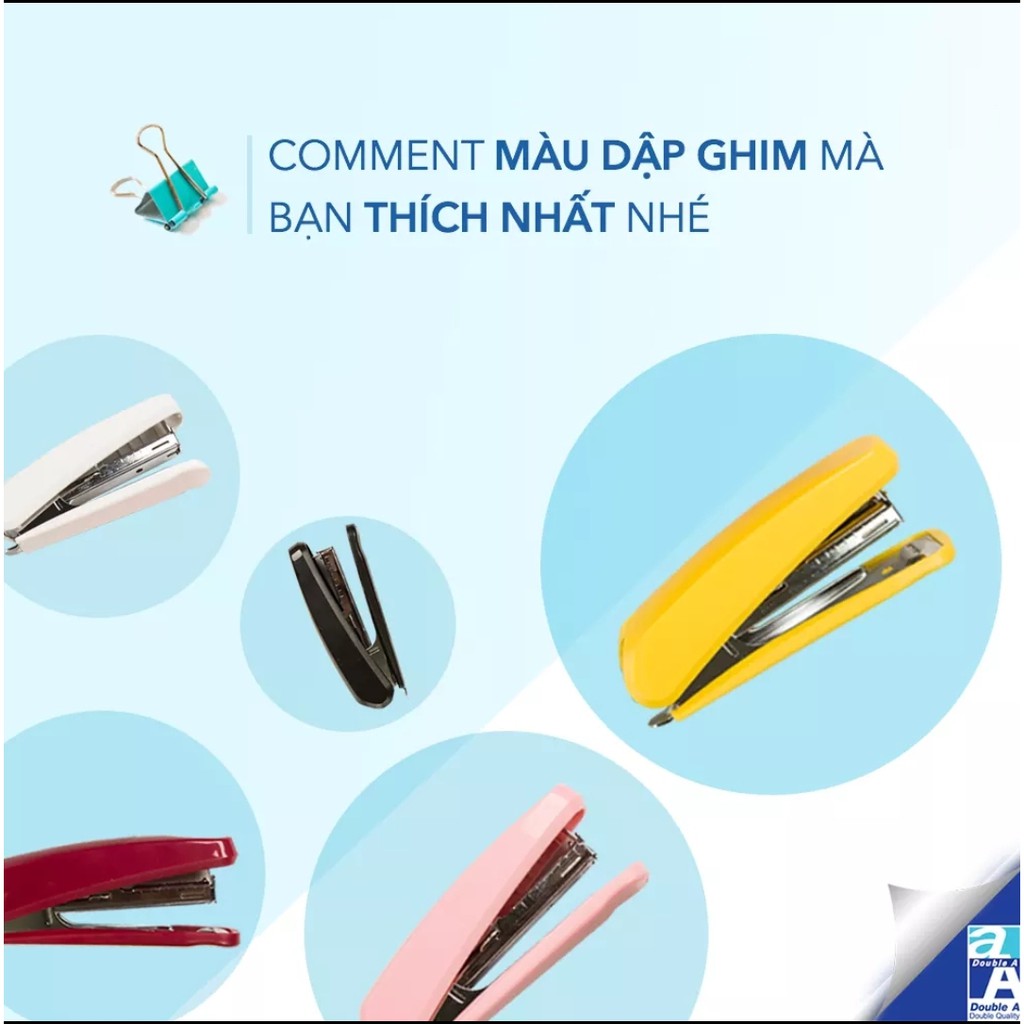 Máy dập ghim Double A nhiều màu