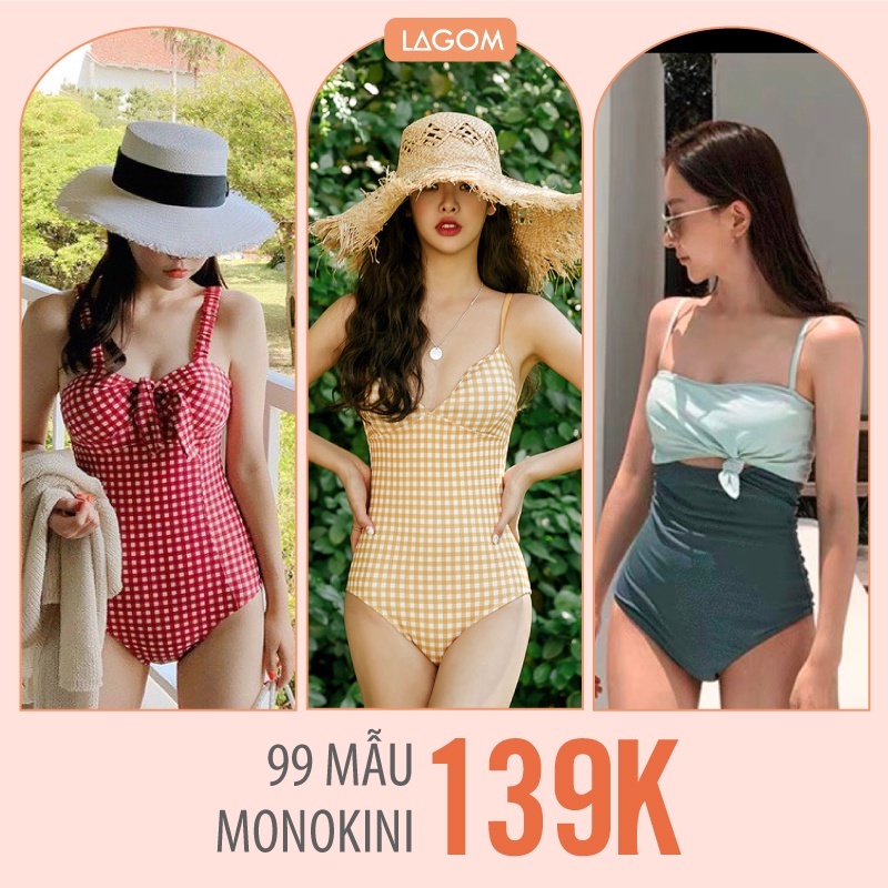 Bikini Đi Biển Liền Thân | Áo Bơi Nữ 1 Mảnh Phong Cách Hàn Quốc