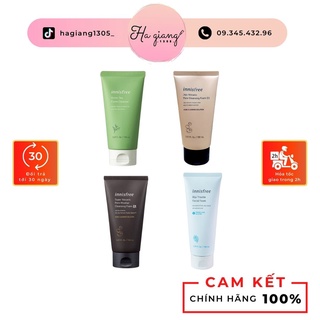 Sữa rửa mặt sạch sâu lỗ chân lông Innisfree trà xanh - núi lửa - Bija - 2x cho mọi loại da chiết xuất từ thiên nhiên