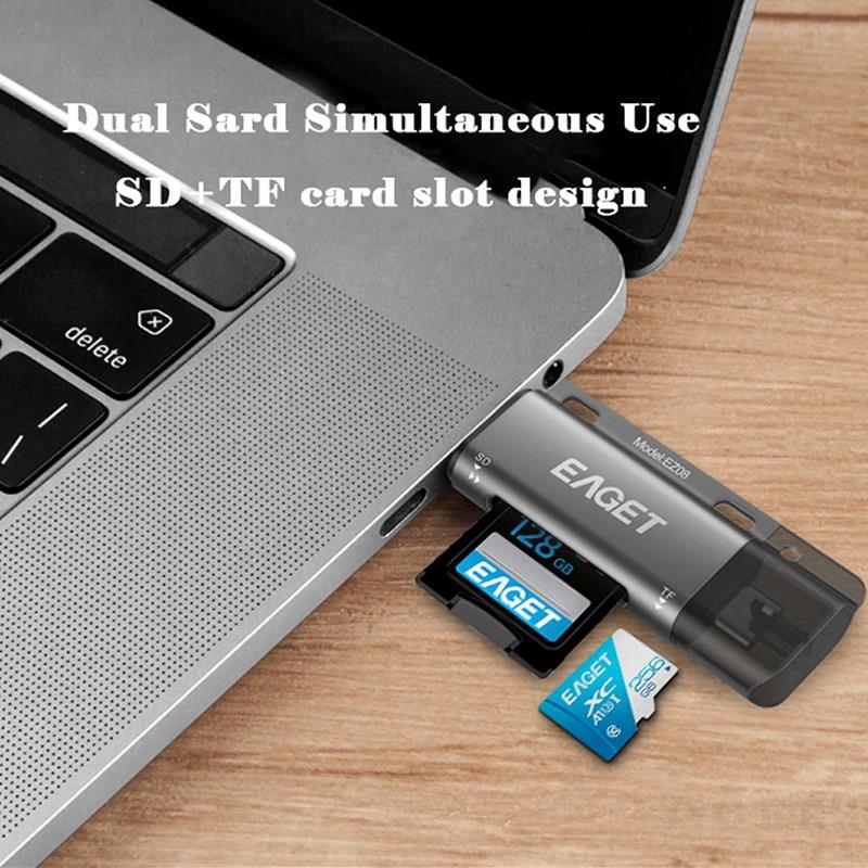 Đầu Đọc Thẻ Nhớ Eaget Ez08 Type-C Micro Usb Usb 3.0 | BigBuy360 - bigbuy360.vn