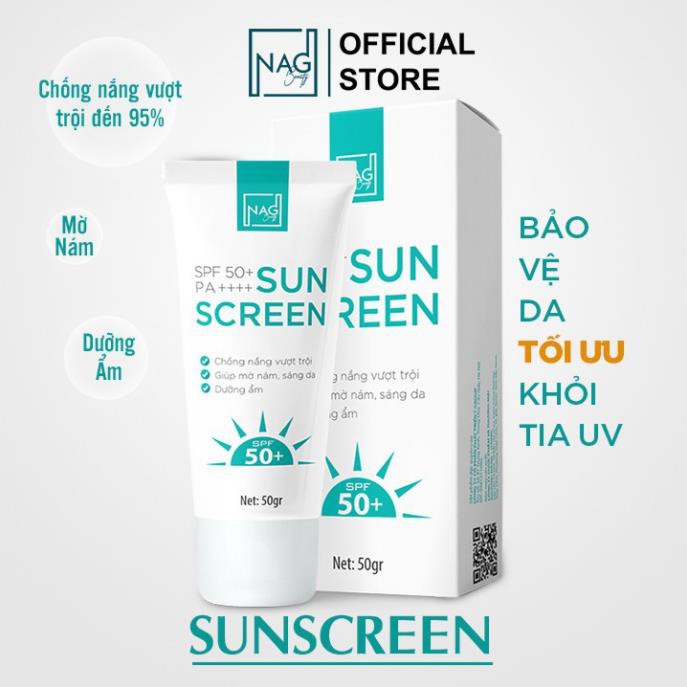 Kem chống nắng  SUN SCREEN tính chất vật lý dưỡng trắng da cho cả da dầu mụn SPF50+