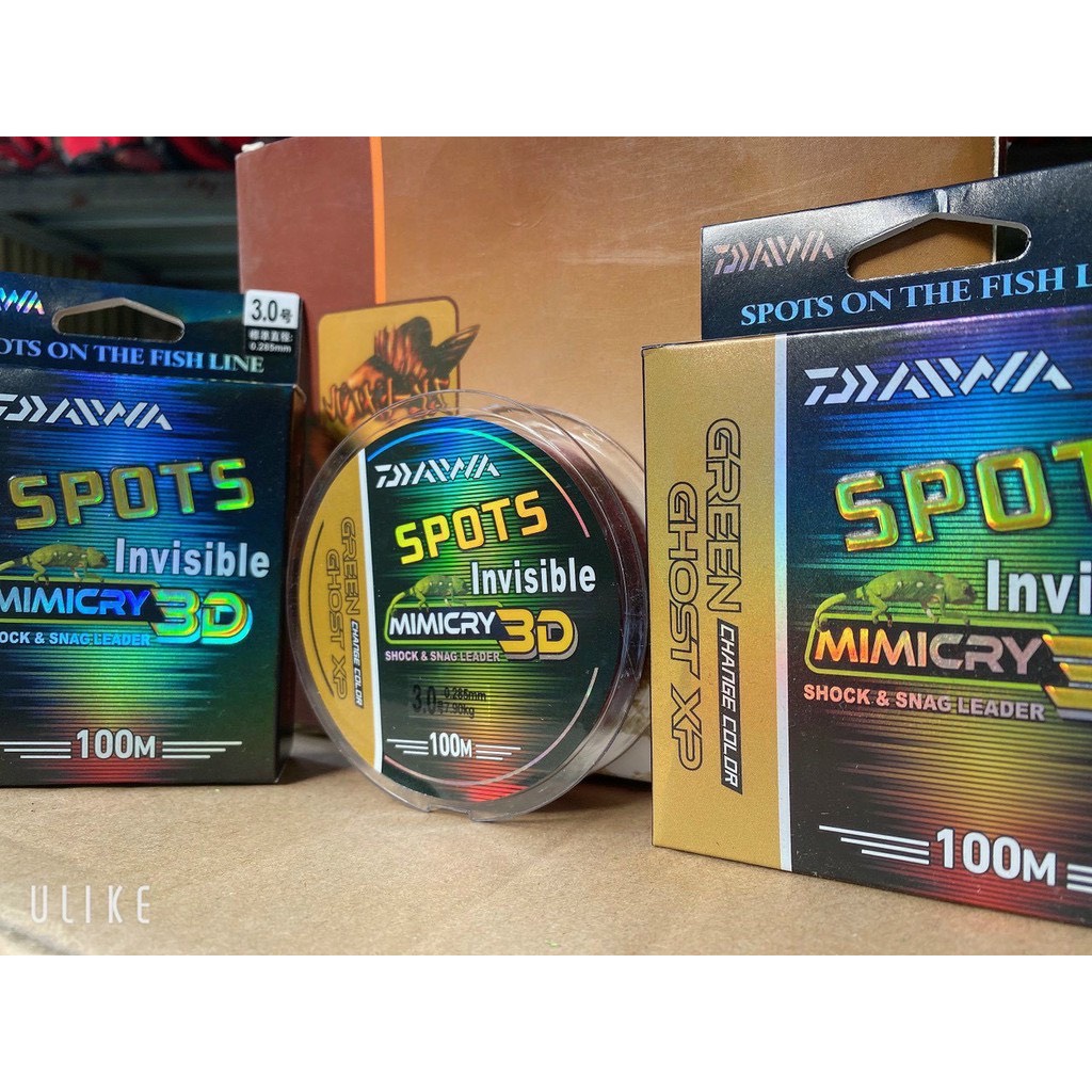 Cước câu cá tàng hình 3D - DAIWA Sport Invisible 3D GREEN GHOST CHANGE COLOR XP 100m