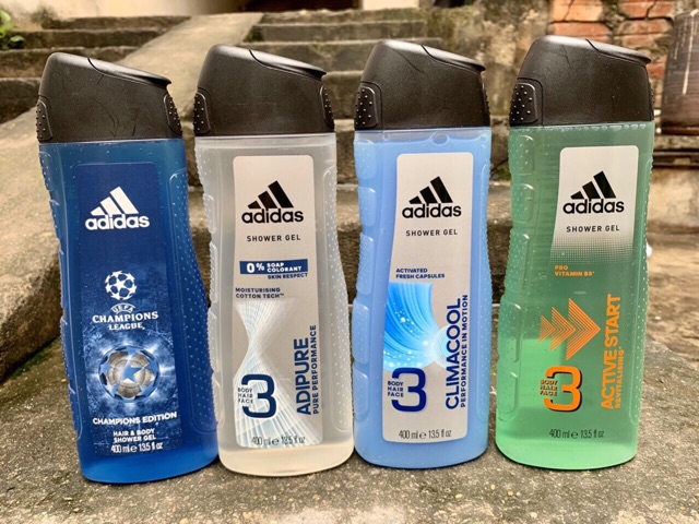 Sữa tắm gội nam Adidas 3in1 hàng Mỹ 400ml