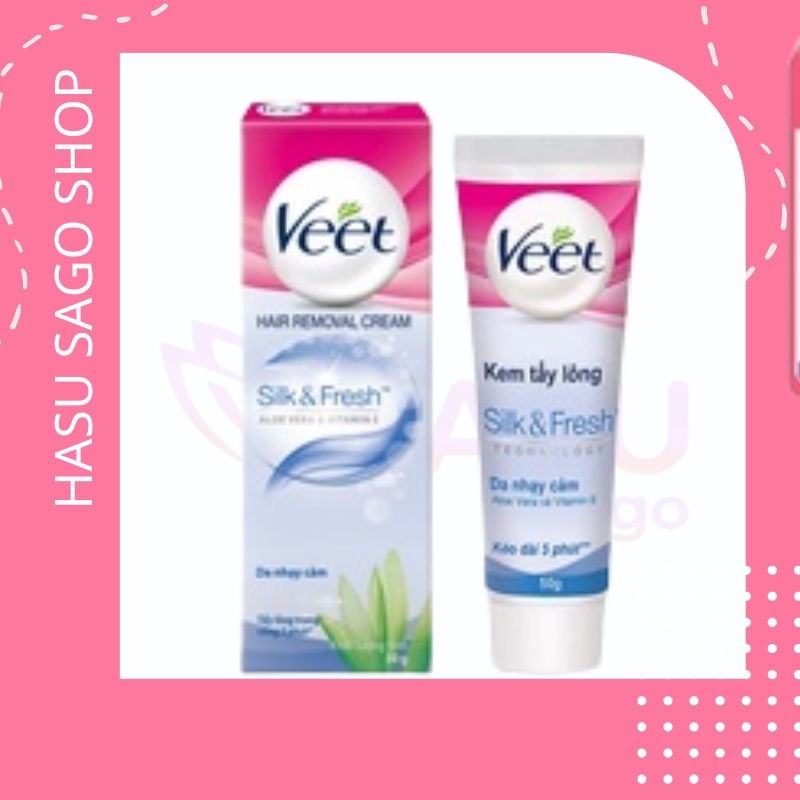 (Chính hãng)Kem tẩy lông cho da nhạy cảm Veet Silk Fresh 25g