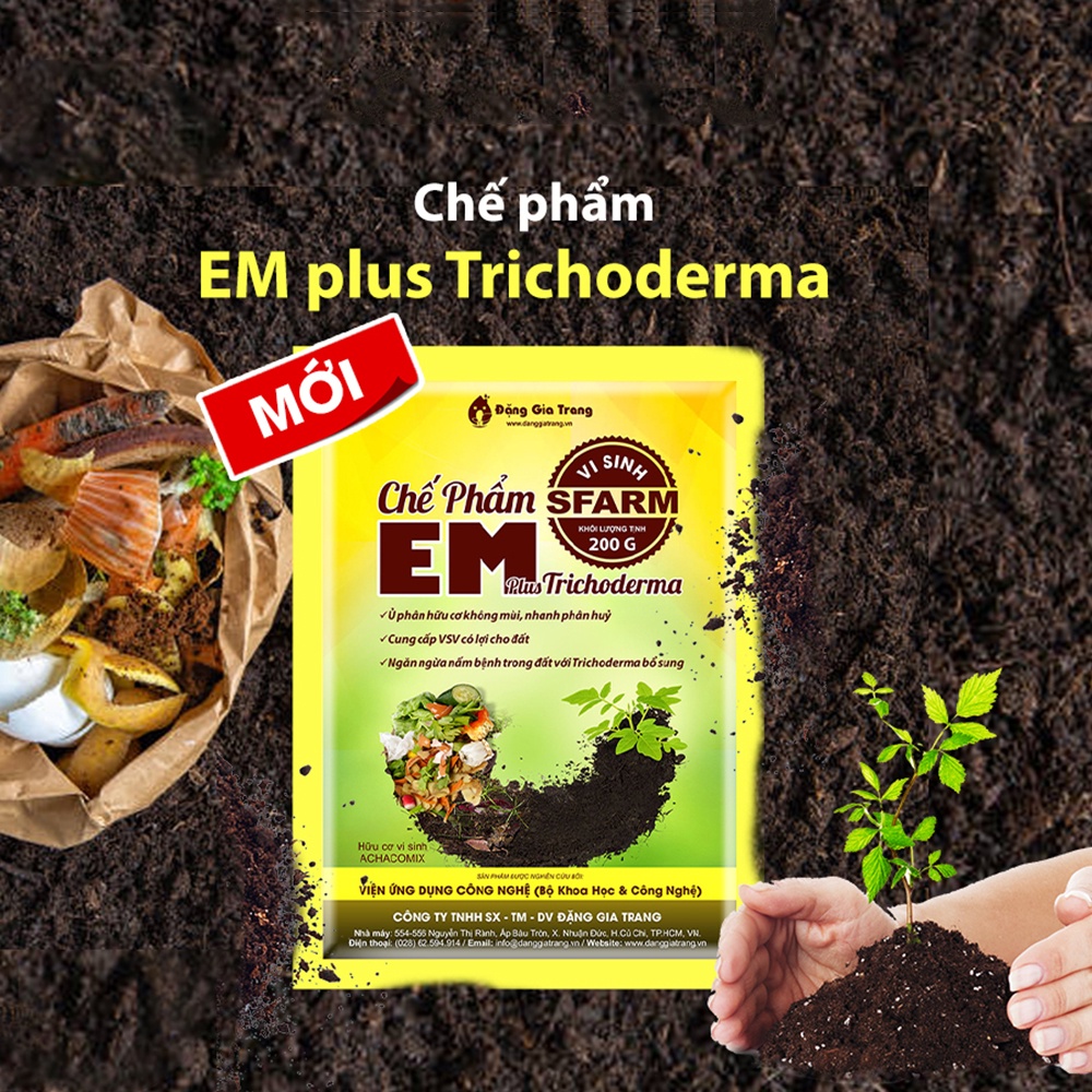 Chế phẩm EM Plus Trichoderma Sfarm - Gói 200 gram