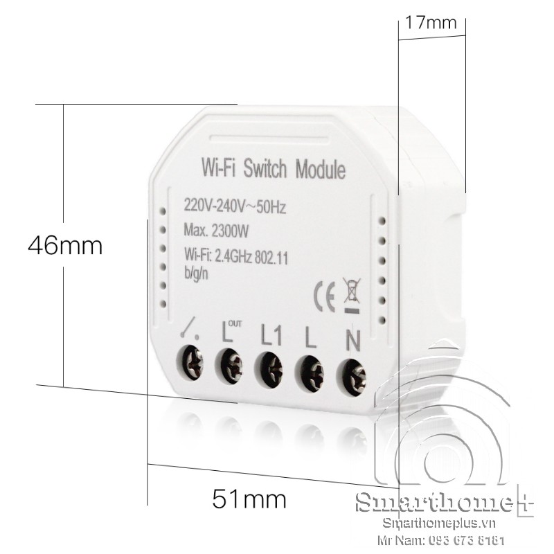 Công Tắc Module Wifi Hỗ Trợ Công Tắc Tay SmartHomePlus SHP-SA1