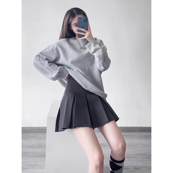 Chân váy tennis xếp ly bản to ngắn chữ A, Chân váy chữ A xếp li to Maitrangshop92