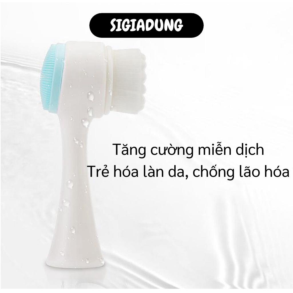 GIÁ SỈ Dụng cụ rửa mặt silicon 3D 2 đầu, làm sạch bụi bẩn và tẩy tế bào chết 4759