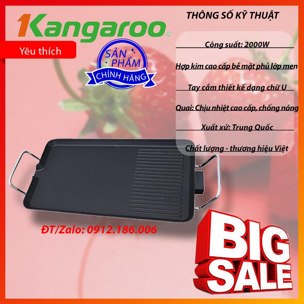 Bếp Nướng Điện Kangaroo KG699 2000W - Hàng chính hãng