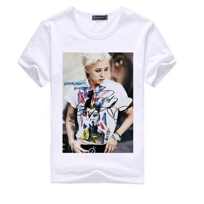 Áo thun in hình nhóm nhạc Bigbang cổ tròn tay ngắn cực đẹp dành cho fan hâm mộ
