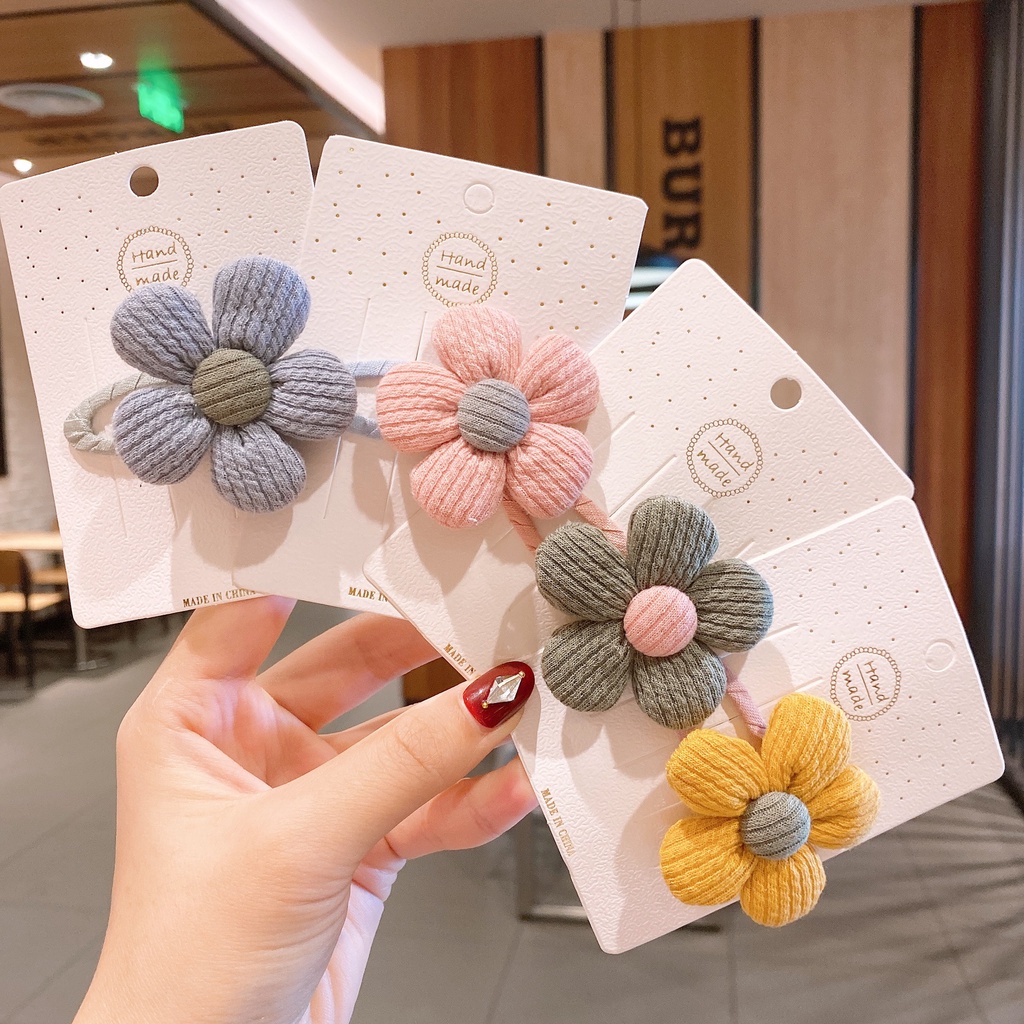 Kẹp Tóc BB Hình Bông Hoa Theo Kiểu Hàn Quốc