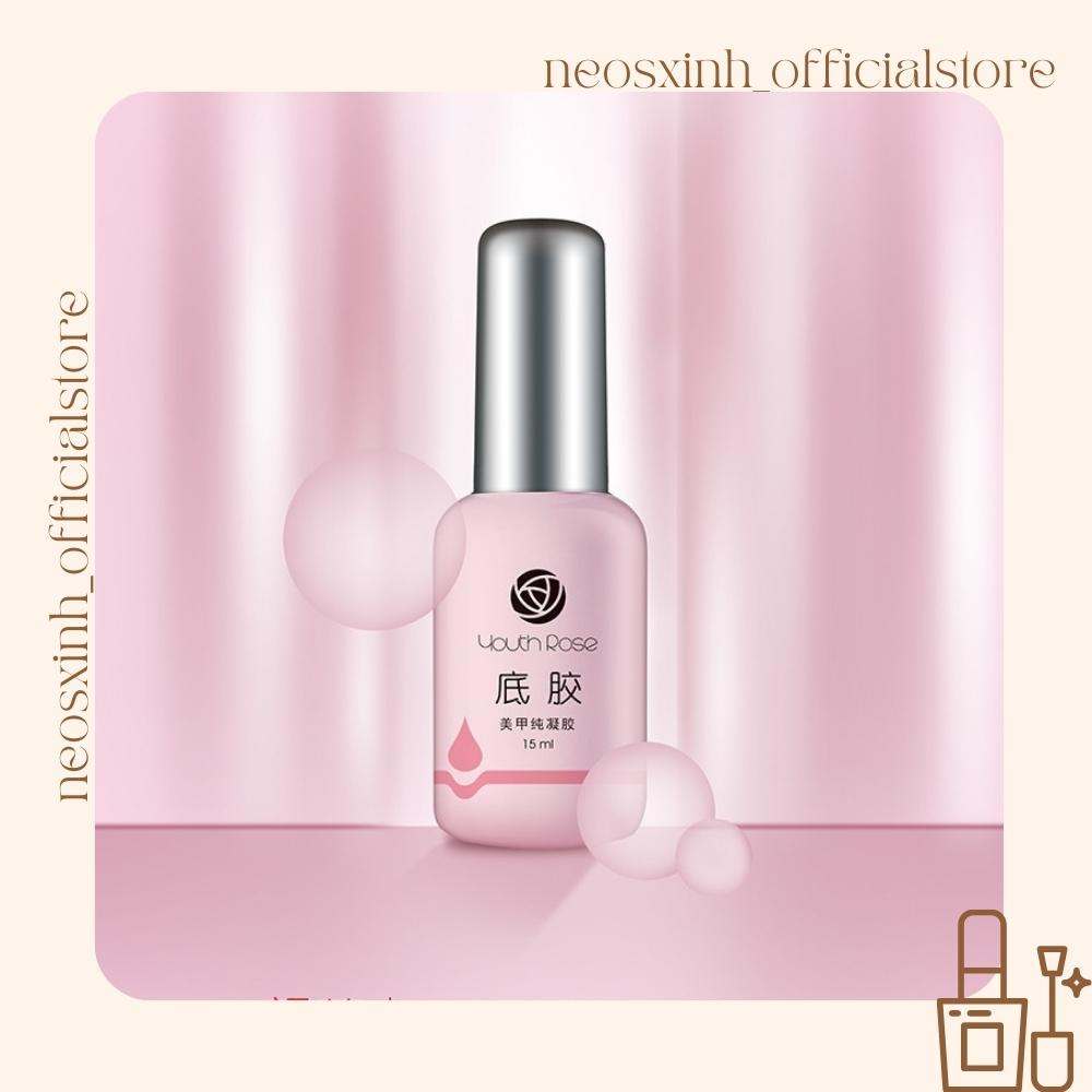 Base - Top Hoa Hồng 15ml Chổi Trắng Chuyên Dụng Dành Cho Sơn Gel - Sơn Lót Bóng Gel UV LED - Neosxinh Nails