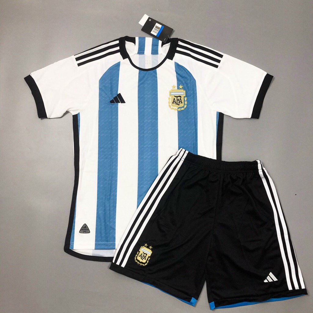 Áo Bóng Đá Đội Tuyển Argentina 2022/23 - Full Logo Bản Đẹp - Vải Mè Thái