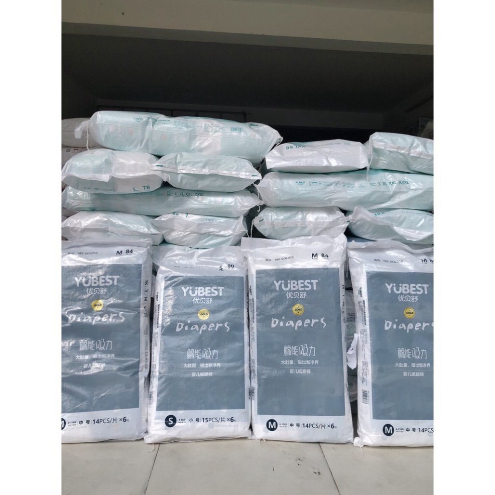 Bỉm Yubest gold size S90 dán, M88 dán, L78 dán, L 78 quần, XL72 quần, XXL66 quần