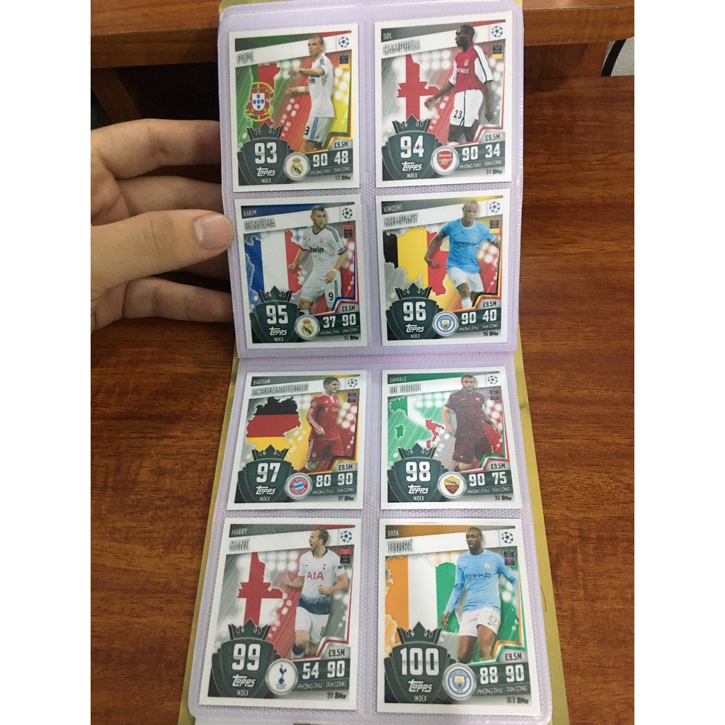 Bộ Sưu Tập 100 Thẻ Cầu Thủ In Album Match Attax 100 2021