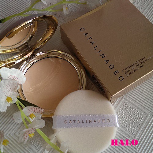 Phấn phủ siêu mịn Catalina Geo Pact Natural Beige ( Geo Vàng)