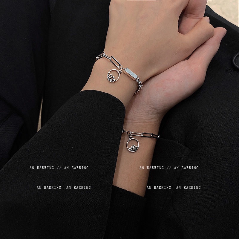 Vòng tay đôi nam nữ Shanmeng Vòng Đeo Tay Cặp Thiết Kế Nhỏ Nhắn Quà Tặng Ngày Lễ Tình Nhân Cho Nam Và Nữ