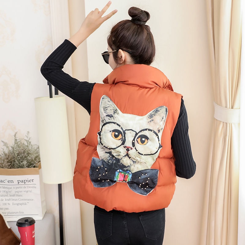 Áo khoác phao Cotton họa tiết hoạt hình thời trang thu đông 2021 cho nữ | BigBuy360 - bigbuy360.vn