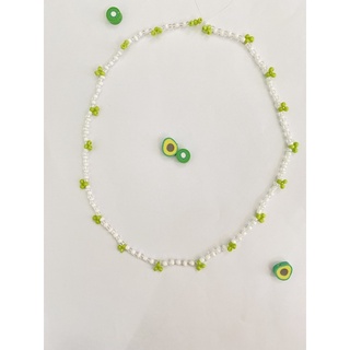 [Full set] Vòng tay và nhẫn handmade hạt cườm hình trái chery, nho, bơ, trái cây đơn giản