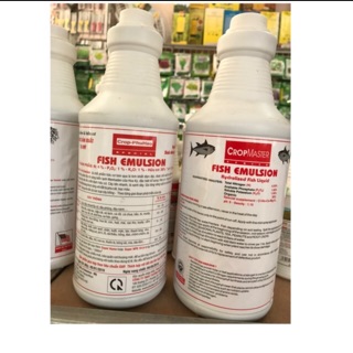 Phân bón lá Fish Emulsion- đạm cá cô đặc chai 1 lít