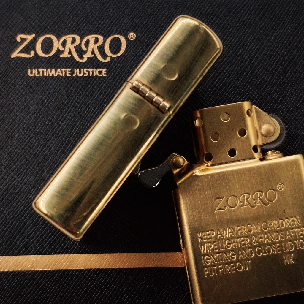 Phụ kiện Nam đồng nguyên khối Zorro viền vàng cao cấp