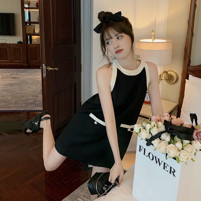 Đầm Dáng Chữ A Cổ Thắt Nơ Sau Lưng 53475