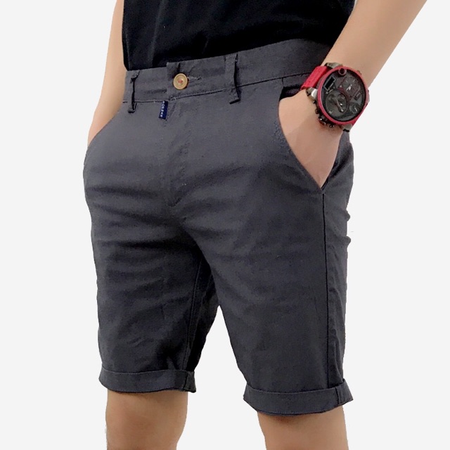Quần short kaki nam vải coton thấm hút mồ hôi Hải Triều 021