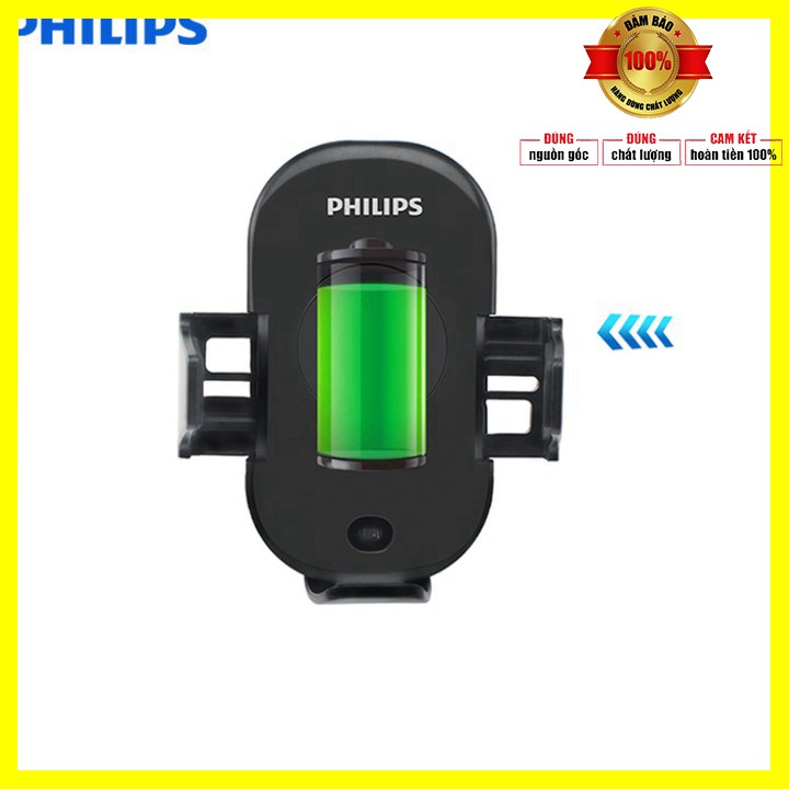 Gía đỡ điện thoại kiêm sạc không dây trên ô tô cao cấp thương hiệu Philips DLK9411N Công suất 10W - Bảo hành 12 tháng | BigBuy360 - bigbuy360.vn