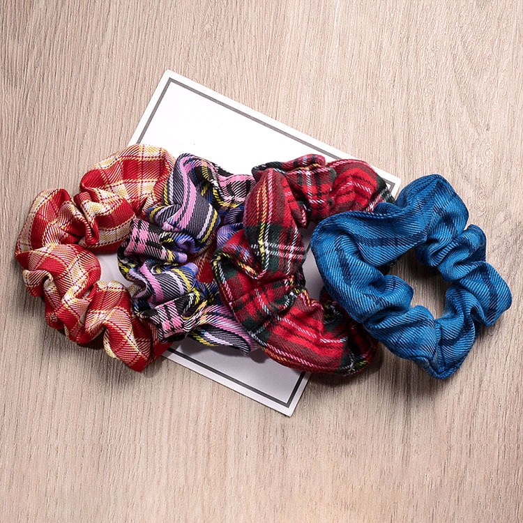 Dây buộc tóc kẻ sọc thời trang retro Hàn Quốc D0630088