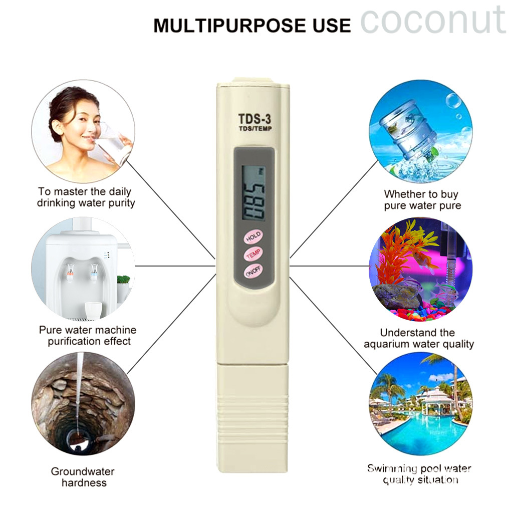 Máy Đo Chất Lượng Nước Kỹ Thuật Số Tds 0-9999 Ppm Tds