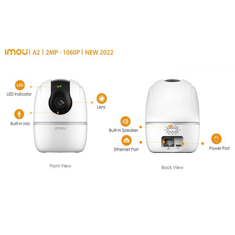 Camera IP Wifi xoay 360 độ phân giải 2MP 4MP, Imou A2 phiên bản 2022, hàng chính hãng, bảo hành 24 tháng
