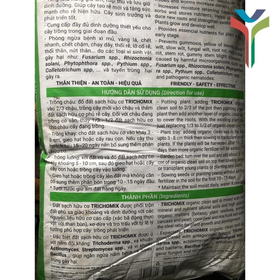 Đất sạch trồng cây, rau, hoa TRICHOMIX bao 25kg