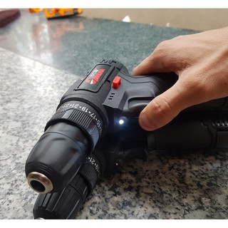 Máy khoan bin 12v 2 chế độ khoan