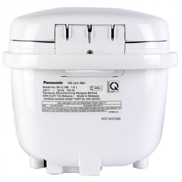 Nồi cơm điện tử Panasonic dung tích 1.8 lít SR-CL188WRA sản xuất Malaysia - Hàng chính hãng bảo hành 12 tháng