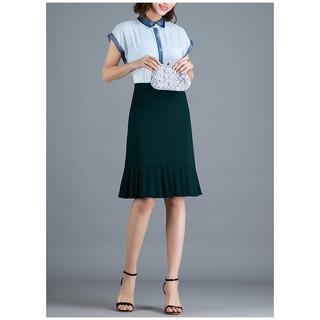 Chân váy xếp ly dưới cao C70