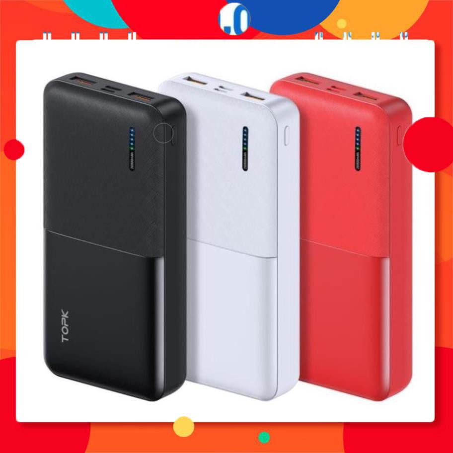 Pin Dự Phòng TOPK I2009Q Nhanh 2 Cổng USB PD3.0 QC3.0 20.000mAh Cho Xiaomi Samsung IPhone TPHCM