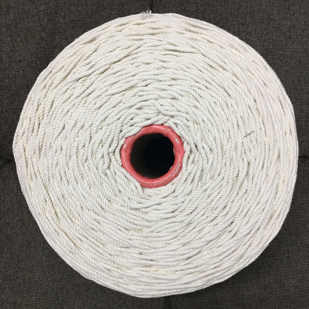 Combo 10kg dây macrame màu ngà dạng xoắn cotton