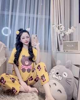 Đồ Bộ Thun Nữ Mặc Nhà Thời Trang