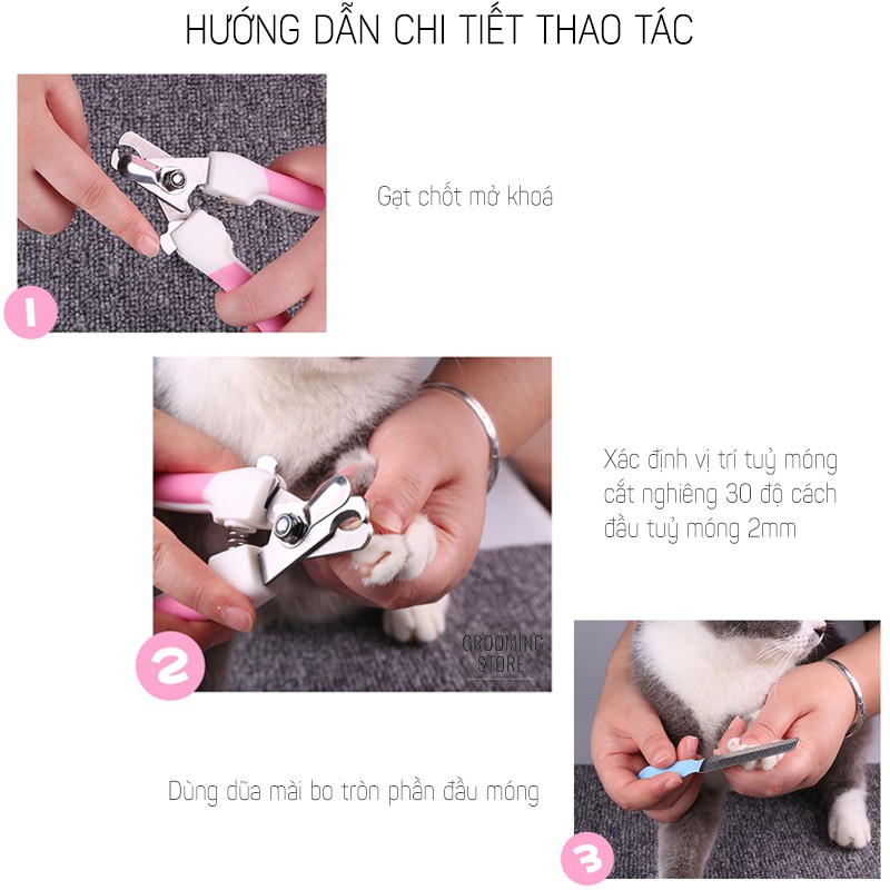 Kìm cắt móng chó mèo tặng kèm dũa   - Grooming Store