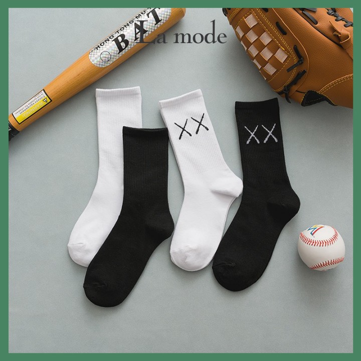 Tất Vớ Nam Nữ Cổ Cao Chữ X Phong Cách Unisex - La mode
