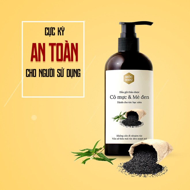 Dầu Gội Phủ Bạc Cà Phê Đen Mộc Nhu - MÀU ĐEN + NÂU ĐEN 280g