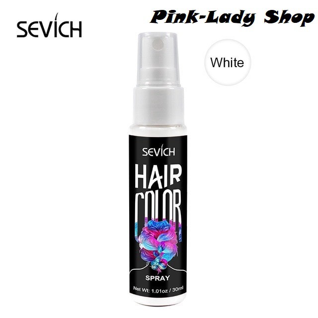 Chai Keo Xịt Đổi Màu Tóc Màu Trắng Tạm Thời Sevich 30ml/Chai Cá Tính Kết Hợp Giữ Nếp Tóc