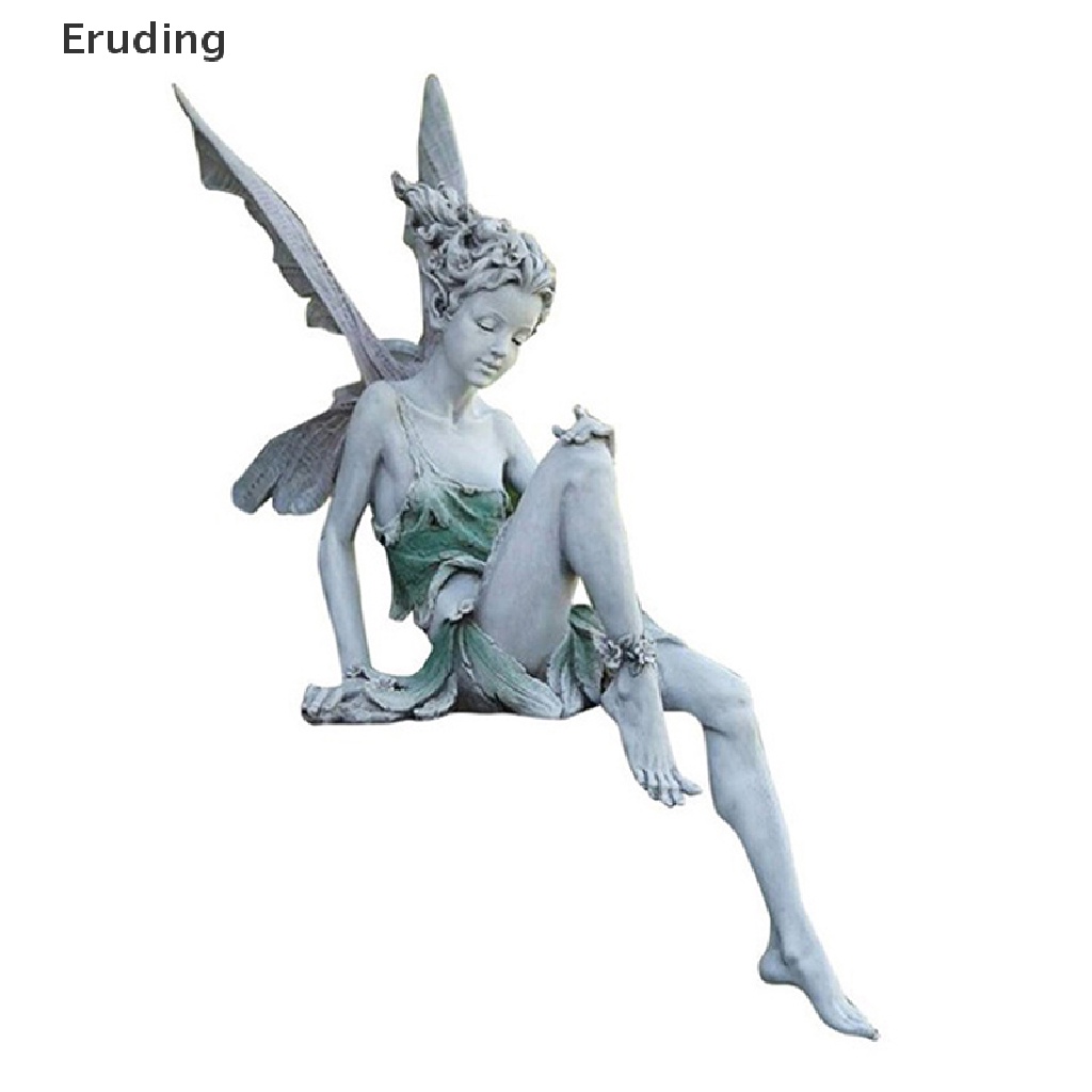 Mô hình nàng tiên đang ngồi bằng nhựa resin dùng cho trang trí vườn